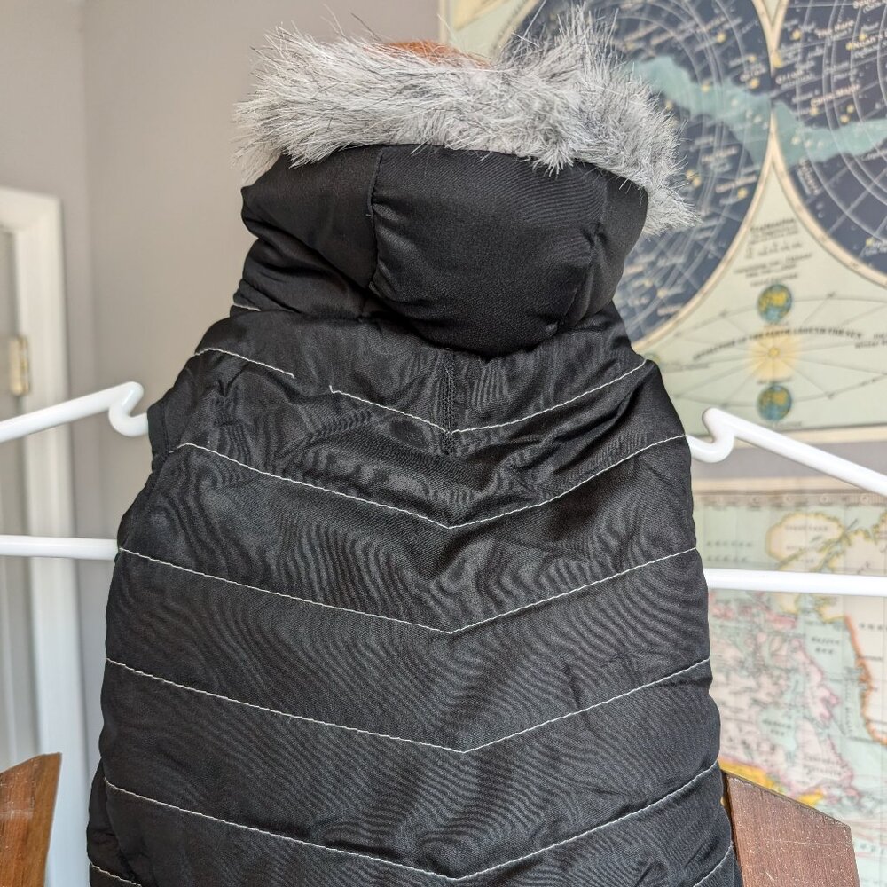 Top Paw Puffer Jacket with Fur for Small Dogs